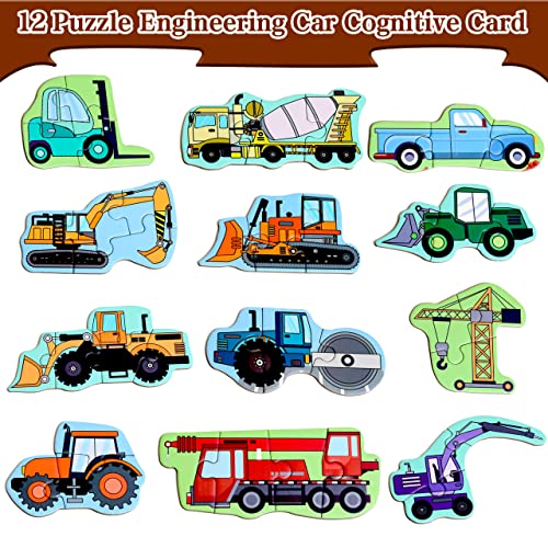 Magnetic Puzzles for Kids Ages 3-5, Travel Toddler Excavator Puzzle Toy - style: Engineering vehicle