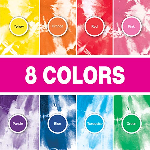 Tulip One-Step Tie-Dye Kit, 8 XL 16 oz Bottles, Rainbow - size: 8 Colors
