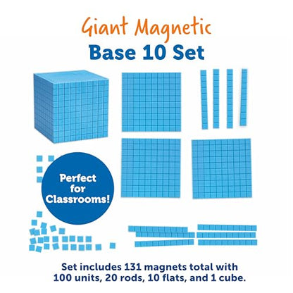 Learning Resources Giant Magnetic Base Ten Set - style: Magnetic Base Ten (Whiteboard)