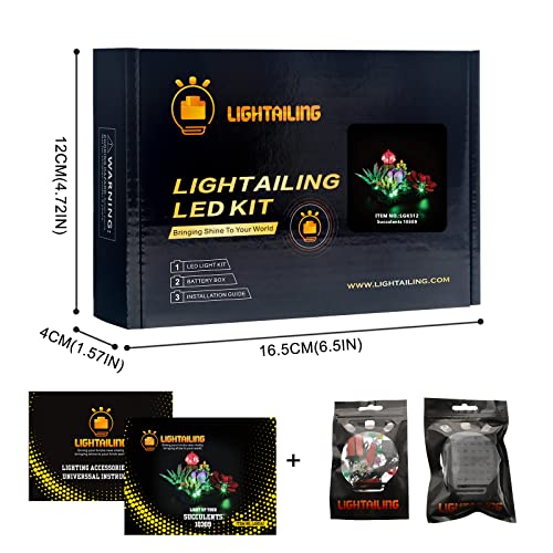 Lightailing Light for Lego-10309 Succulents - Led Lighting Kit Compatible with Lego Building Blocks Model - NOT Included The Model Set - style: (Only Light) 10309 Succulents