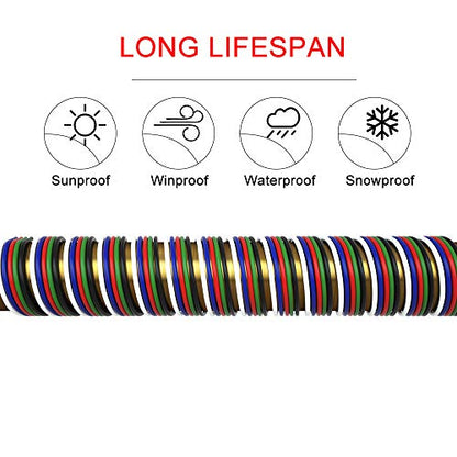 BTF-LIGHTING 22AWG 5 Pin 32.8ft Extension Cable, UL Recognized Component - size: 5 Conductor, style: 22 Gauge