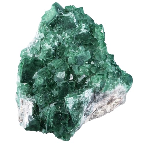 Sportmusies Natural Green Fluorite Crystal Cluster, 1.97-5.51 inches - size: 1.97 - 5.51 Inch