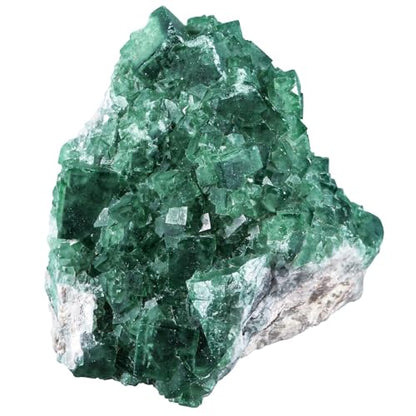 Sportmusies Natural Green Fluorite Crystal Cluster, 1.97-5.51 inches - size: 1.97 - 5.51 Inch
