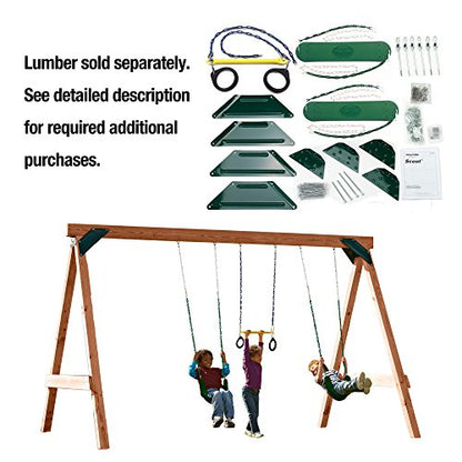Swing-N-Slide Scout Custom DIY Play Set Hardware Kit (wood not included) Brown