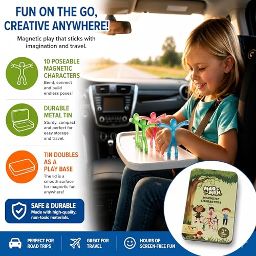 MAGMEN Magnetic Fidget Figures | Travel Toys for Kids (10-Piece Opaque) - size: 10 Piece Opaques