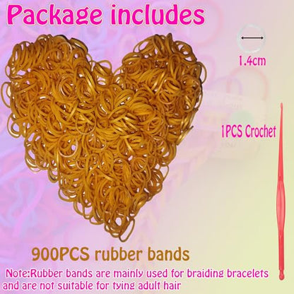 Loom Rubber Band Refill, Deep Yellow 900 Pcs. - color: Deep Yellow