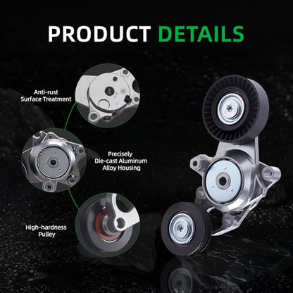 Belt Tensioner and Serpentine Belt Kit #16601-0V010 166010V010 - size: for Camry 2010-2011, 39095