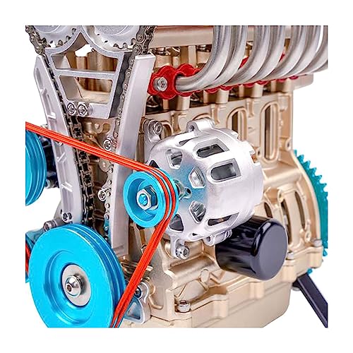 Motor city classics 4-Cylinder Diecast Engine Kit | Educational Assembly | Over 300 Pieces | Battery Operated