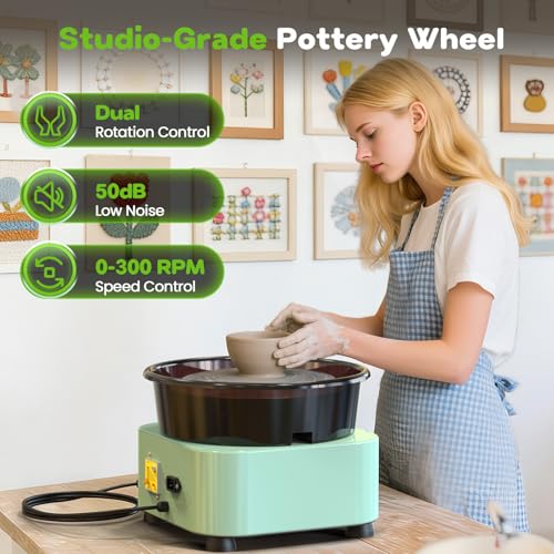 Alldeer 11 inch Pottery Wheel for Adults, Professional Pottery Kit - size: 11inch