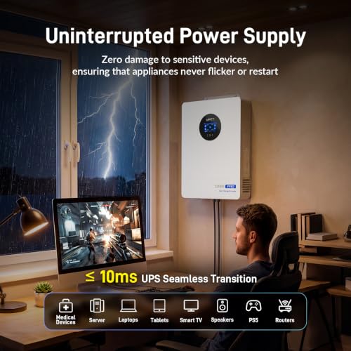 WattCycle 48V 12kW Hybrid Inverter, 120/240V Split Phase Solar Charger - size: 48V 12kW All-in-one Hybrid Inverter