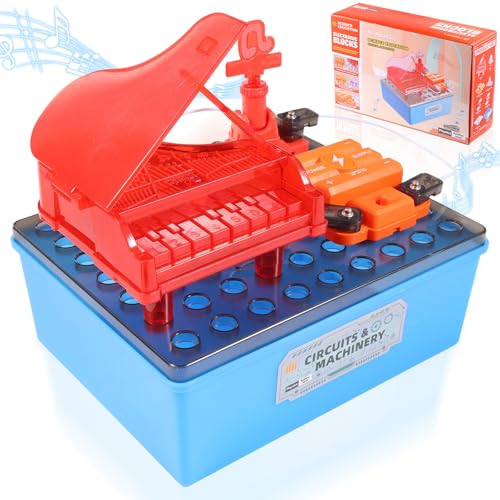 Science Kits for Kids, Children's STEM Educational Toy, DIY Circuit Connections, Playable Piano Enlightenment Toy, Educational Fun Toy Gift for Boys and Girls - color: Red