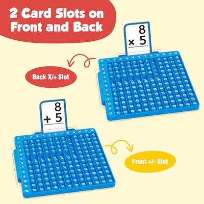 Torlam Math Board, Multiplication Game Board, 12x12 Math Manipulatives Game Board Multiplication,Division, Addition, Subtraction Games Toys for Kids, 1st, 2nd, 3rd, 4th, 5th, 6th Grade - style: Math Board Only