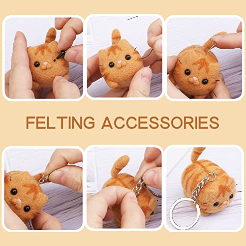QMNNMA Needle Felting Kit, Garfield Needle Felting Set with Instruction - size: Garfield