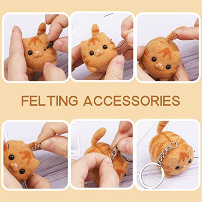 QMNNMA Needle Felting Kit, Garfield Needle Felting Set with Instruction - size: Garfield