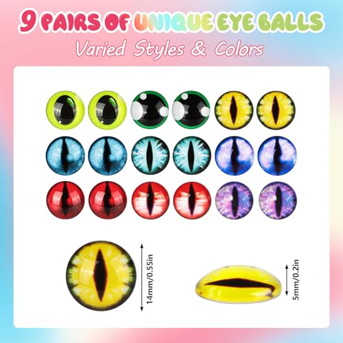 Taba Squishy Molds Set- Large Stable Dragon Silicone Mold with 9 Pairs Eyes