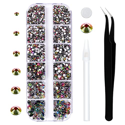 3792pcs Rainbow Flatback Rhinestones For bedazzling - color: Rainbow