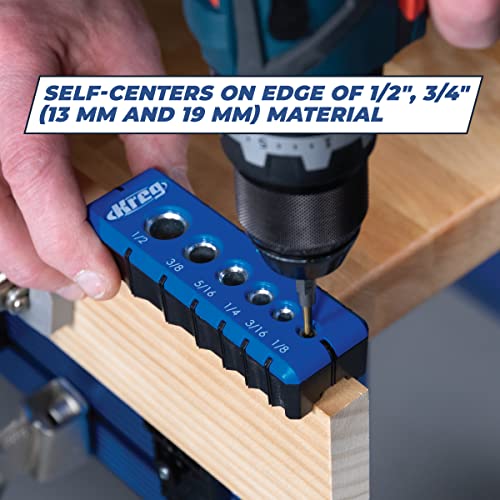 Kreg Portable Drilling Guide, 6 Hardened Drill Guides, KDG-6000