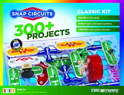 SNAP CIRCUITS Classic SC-300 STEM Electronics Kit, 300+ Projects, Ages 8+ - size: 300 Projects
