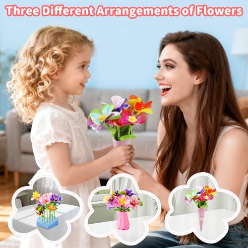 Fabric Flower Bouquets Toys for 3+, Flower Making Kit, DIY Arts and Crafts - size: Number of flowers（100pcs）