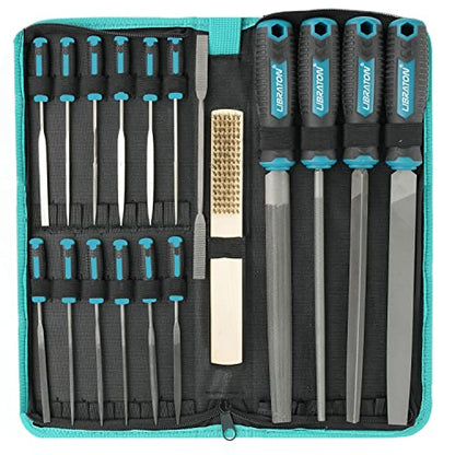 LIBRATON 31PCS Metal File Set, Metal Files, 12 Needle Files - style: Metal File-31PCS