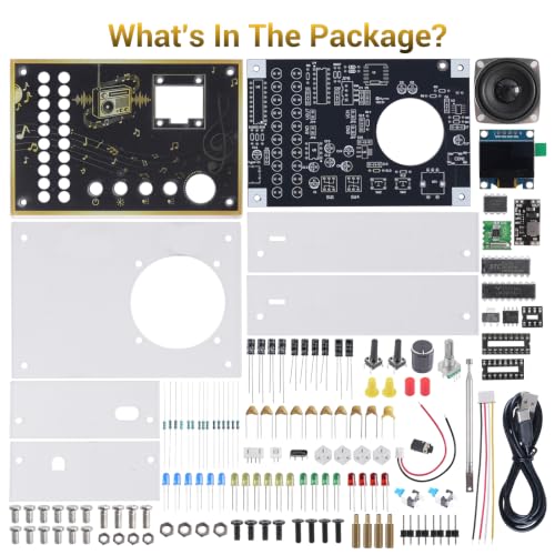 ICSTATION FM Radio Kit, DIY Soldering Project Radio with LED Spectrum DIY Radio Kit FM 88-108MHz DIY Electronic Kit for STEM Education Ages 15+
