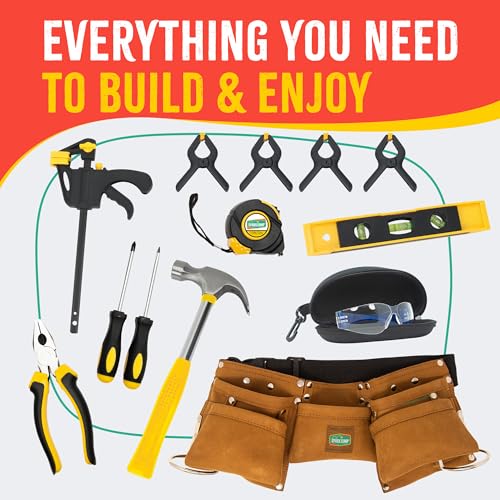 SparkJump Deluxe Kids Tool Set and DIY Wood Building Kits