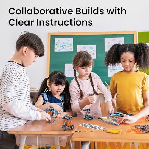Solar Robot Building Kit STEM Gift for Boys Aged 8-13, DIY 15-in-1 Educational Science Building Toy, Solar or Battery Powered Robotic Set for Children Birthday with 212 Pieces