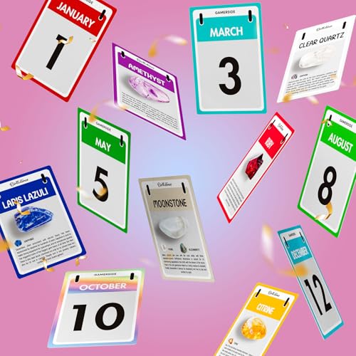 Gamerside Gemstone Dig Kit, 12 Birthstone Gems to Dig Up, Birthday Gift 6+ - color: Birthstone Dig Kit