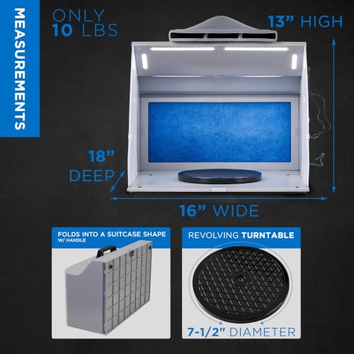 Master Airbrush Portable Airbrush Spray Booth Kit with Dual Exhaust Fans - color: Gray