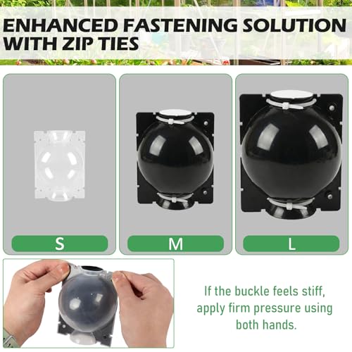 12 Pcs Air Layering Propagation Kit with Zip Ties, Half Transparent, 6S+6M - color: 6 Pieces Small + 6 Pieces Medium