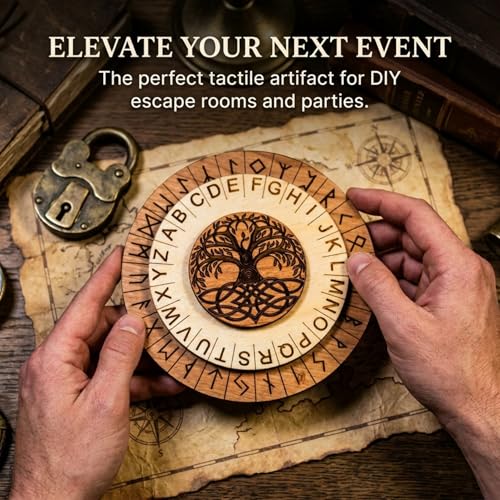Yggdrasil Cipher Wheel - Create Messages in Viking Runes - size: Yggdrasil Cipher