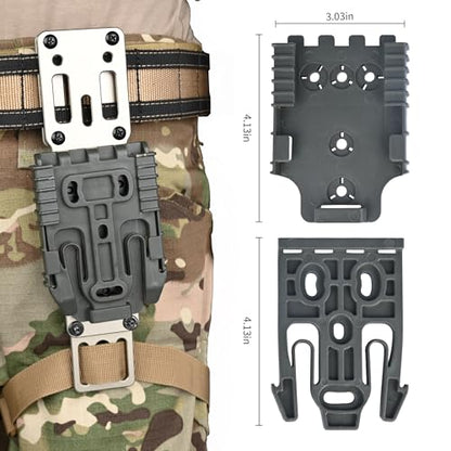 Quick Locking System Kit (QLS Kit), QLS 19 Locking Fork and QLS 22L Receiver Plate for Drop Leg Holster, Duty Belt and Low Ride Universal Belt Loop - color: RG 1-Pack-QLS KIT SET