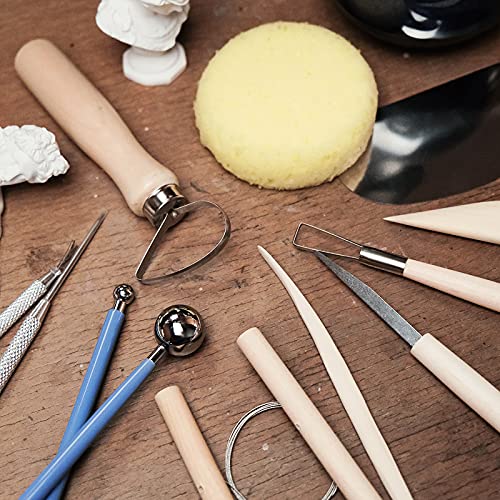 Nozomy Clay Tools,12PCS Pottery Clay Sculpting Tool Set