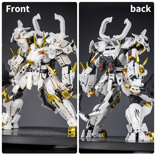 CSNRHG White Tiger Samurai mech Robot Model with Double Axe Head - color: Double Axe Head