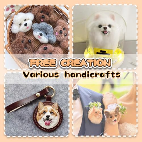 Nuvretk 7 Cute Silicone Molds for Needle Felting - Dog Nose Shapes for Stuffed Animals, DIY Crafts, and Accessories (Triangle) - size: DOG-Triangle