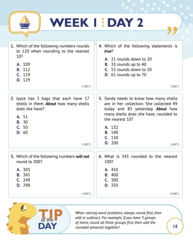3rd Grade Common Core Math: Daily Practice Workbook - Part I: Multiple Choice | 1000+ Practice Questions and Video Explanations | Argo Brothers (Next Generation Learning Standards Aligned (NGSS))