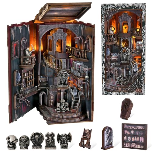 MiniCity Haunting Relics Book Nook Kit for Adult, DIY Miniature House Kit - color: Haunting Relics