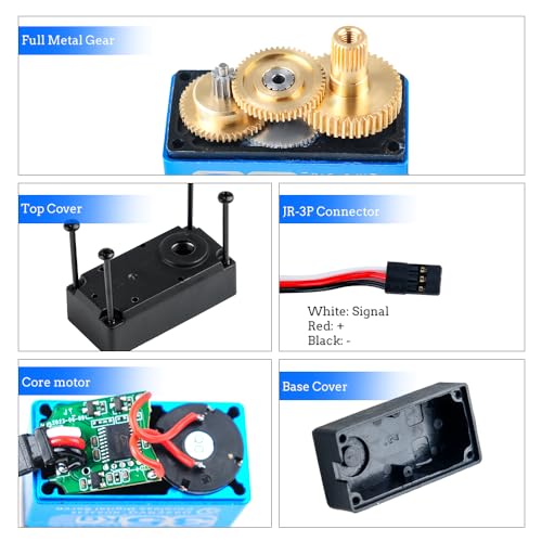 2 Sets 35KG RDS3235 High Torque Digital Servo Metal Gear Coreless Motor Servo 270 Degree with Bracket Arm Plate for RC Robot Car DIY Model