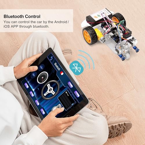 OSOYOO 2WD Robot Car Starter Kit for Arduino – Smart Educational Robotics Kit for Beginners and Adults | Build, Code & Control via WiFi, Bluetooth, IR | Learn Programming & Electronics
