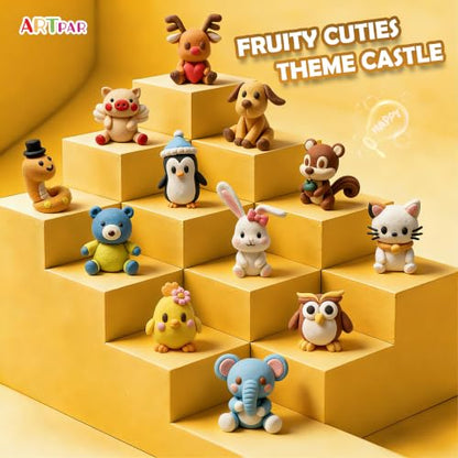 ARTPAR Air Dry Clay Kit, 12 Animals Modeling Magic Clay, Kids Crafts Gifts - color: Clay animals kit