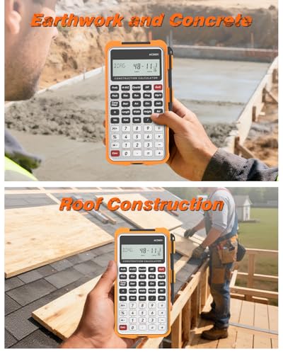ROATEE Construction Engineering Calculator with Writing Tablet Silver - color: Silver Orange