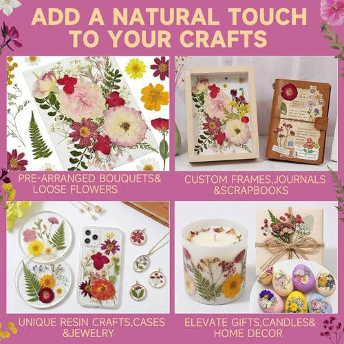Dried Pressed Flowers for Resin - size: 85 pcs 26-Dried Flowers