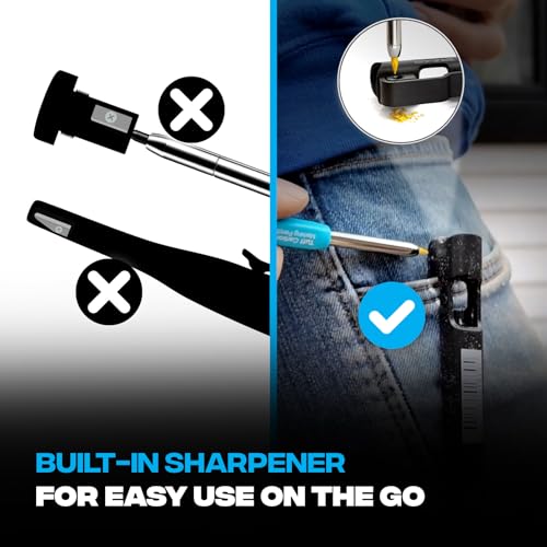 OX 2.8mm Mechanical Carpenter Pencils with 4 Leads & Sharpener - style: OX Carpenter Pencil + 4 Leads