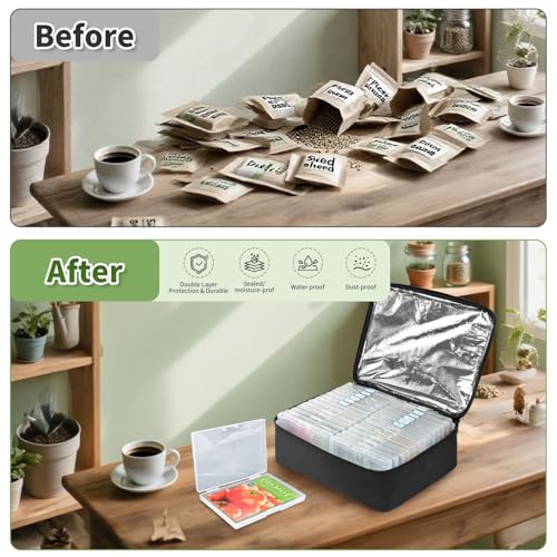 Boczif 26 Slot Seed storage Organizer Box Hold 80 to 100 seed packets - size: 26 slots