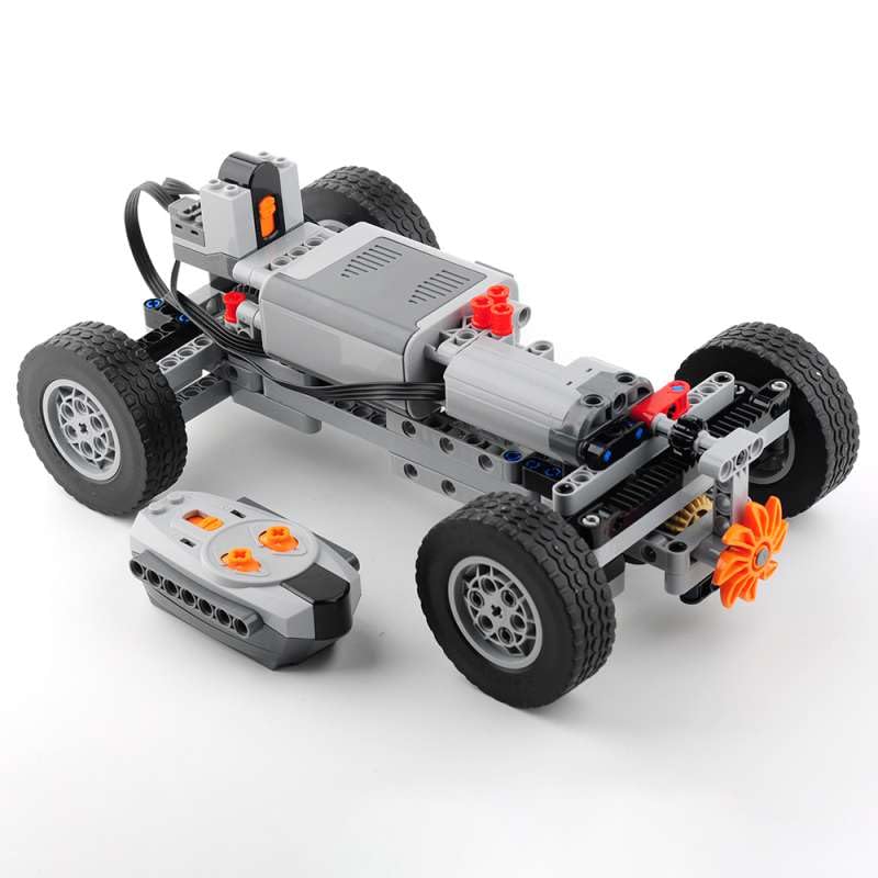 RC Car 4WD Kit Building-Block Chassis for Off‑Road Climbing Remote‑Control Compatible M Motor Servo AA Battery Box 62.4×20mm Wheels DIY Set