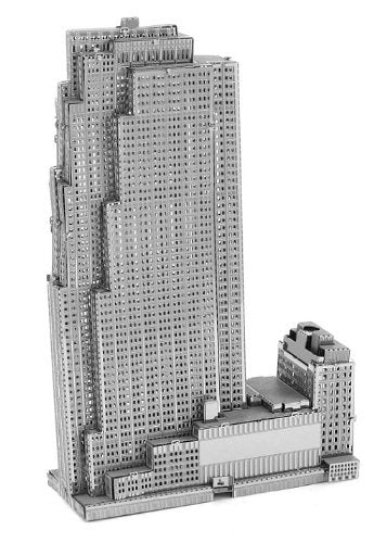 Fascinations Set of 4 Metal Earth 3D Laser Cut Building Models: 30 Rockefeller Plaza, Empire State Building, Chrysler Building, & One World Trade Center