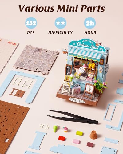Rolife Summer Ice-Cream DIY Miniature House Kit - color: Gelato Stall Shop