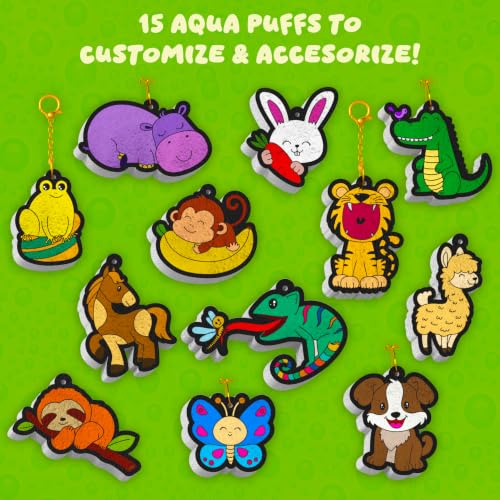 Skillmatics Aqua Puffs Animals, Art & Craft, Paint by Number, Gift for Kids - color: Animals