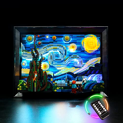 LED Lighting Compatible with LEGO The Starry Night 21333, Light Kit Compatible with LEGO Vincent Van Gogh Wall Art 21333, Giving Light to Model, NOT Included The Model Set(RC Model)