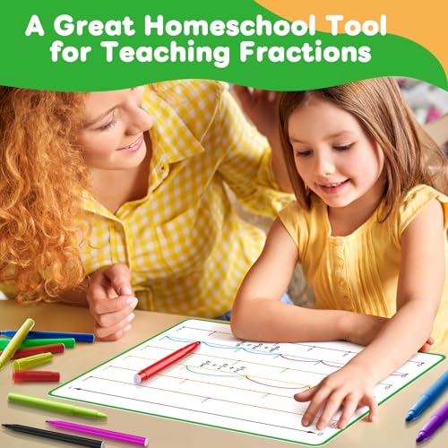 12 PCS Fraction Manipulatives Math Games for Kids Elementary